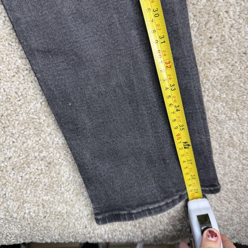 Levis 501 Jeans Mens 29x32 Charcoal Wash Gray Denim Regular Straight Stretch